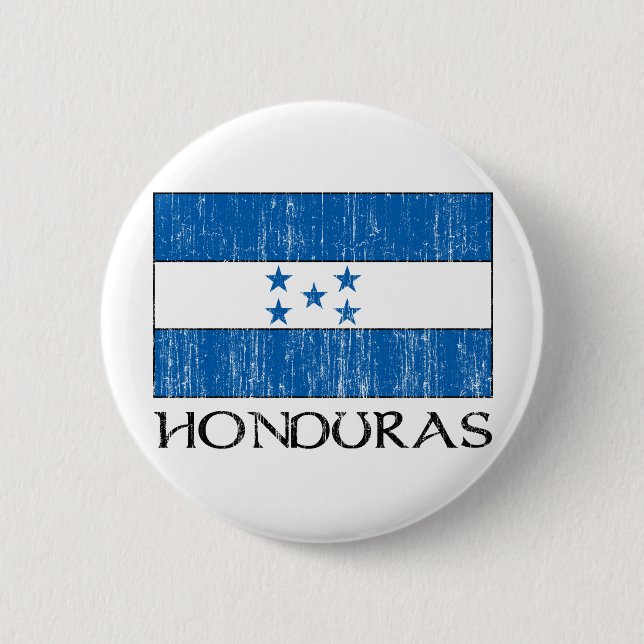 Badge Rond 5 Cm Drapeau du Honduras (Devant)