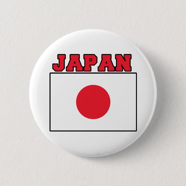 Badge Rond 5 Cm Drapeau du Japon (Devant)