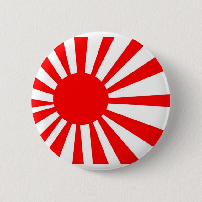 Badge Rond 5 Cm Drapeau du Japon Soleil Levant (Devant)