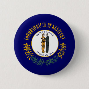 Badge Rond 5 Cm Drapeau du Kentucky