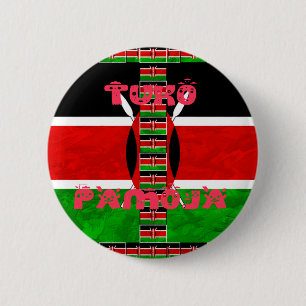 Badge Rond 5 Cm Drapeau du Kenya : Tuko Pamoja - Design d'art de l
