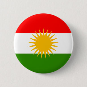 Badge Rond 5 Cm Drapeau du Kurdistan