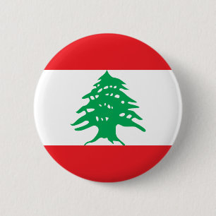 Badge Rond 5 Cm Drapeau du Liban