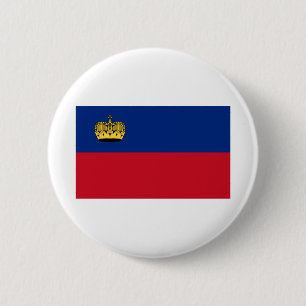 Badge Rond 5 Cm Drapeau du Liechtenstein