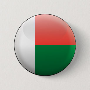 Badge Rond 5 Cm Drapeau du Madagascar