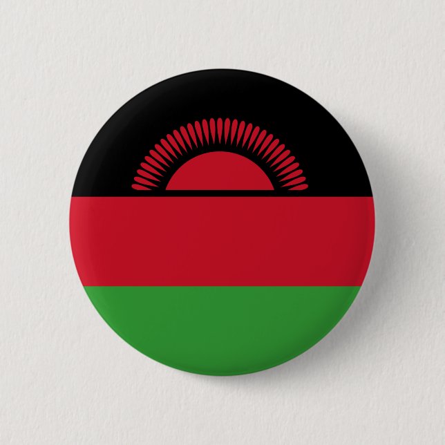 Badge Rond 5 Cm Drapeau du Malawi (Devant)