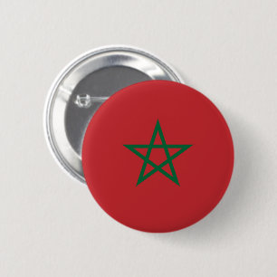 Badge Rond 5 Cm Drapeau du Maroc