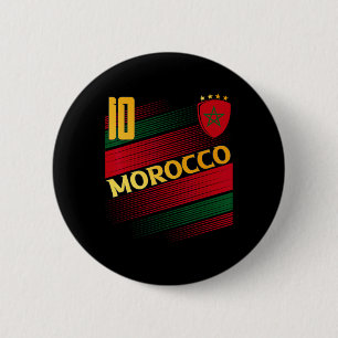 Badge Rond 5 Cm Drapeau du Maroc Amoureux de la fierté marocaine