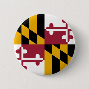 Badge Rond 5 Cm Drapeau du Maryland