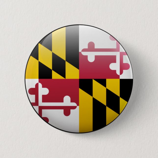 Badge Rond 5 Cm Drapeau du Maryland (Devant)