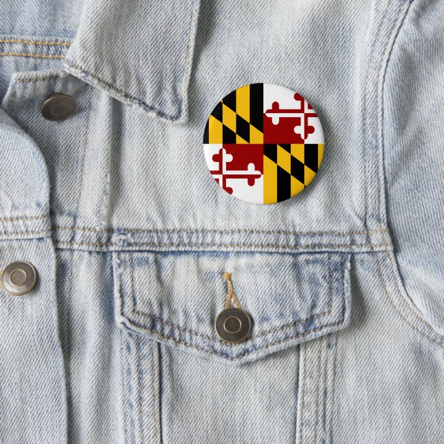 Badge Rond 5 Cm Drapeau du Maryland (En situation)