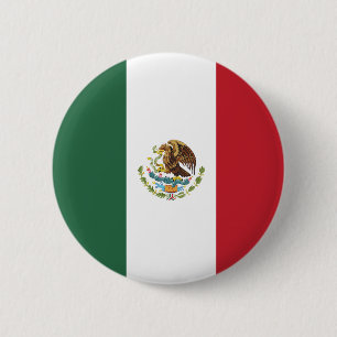 Badge Rond 5 Cm Drapeau du Mexique Cercle