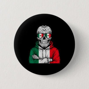 Badge Rond 5 Cm Drapeau du Mexique fierté mexicaine racines mexica