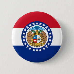 Badge Rond 5 Cm Drapeau du Missouri