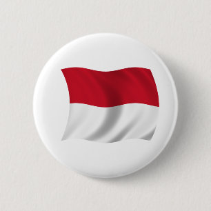 Badge Rond 5 Cm Drapeau du Monaco