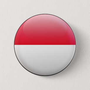 Badge Rond 5 Cm Drapeau du Monaco