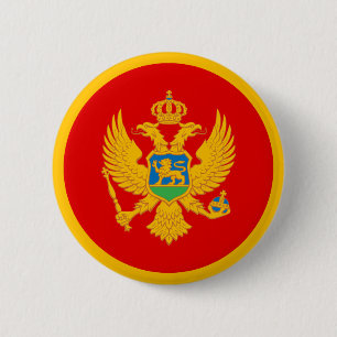 Badge Rond 5 Cm Drapeau du Monténégro