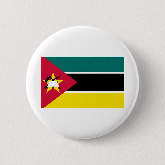 Badge Rond 5 Cm Drapeau du Mozambique (Devant)