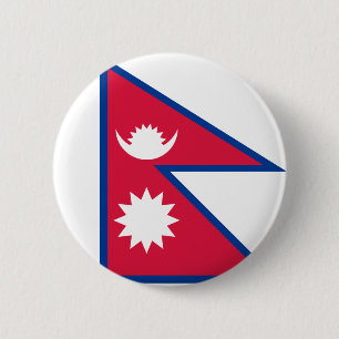 Badge Rond 5 Cm Drapeau du Népal