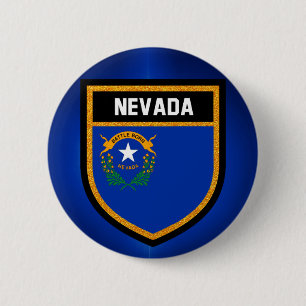 Badge Rond 5 Cm Drapeau du Nevada
