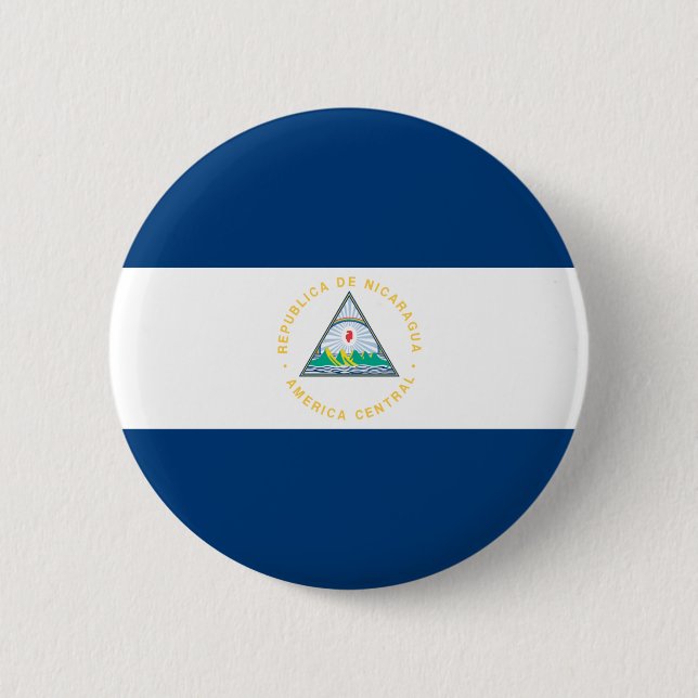 Badge Rond 5 Cm Drapeau du Nicaragua (Devant)