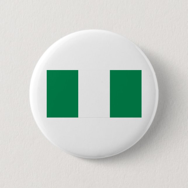 Badge Rond 5 Cm Drapeau du Nigéria (Devant)