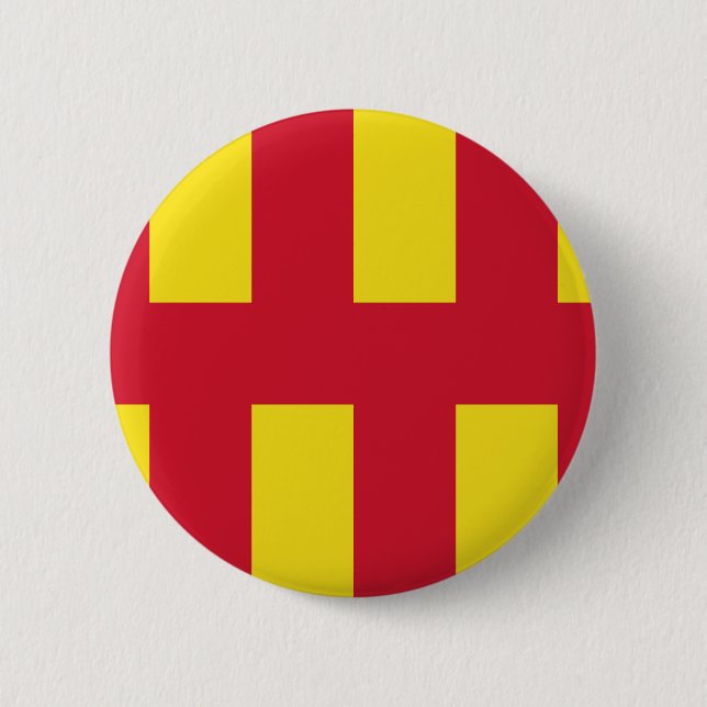 Badge Rond 5 Cm Drapeau du Northumberland (Devant)