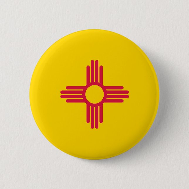 Badge Rond 5 Cm Drapeau du Nouveau-Mexique (Devant)