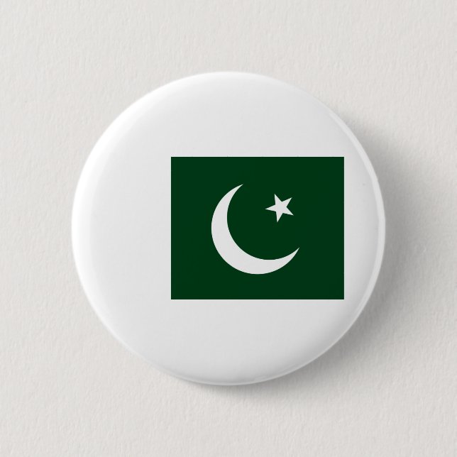 Badge Rond 5 Cm Drapeau du Pakistan (Devant)
