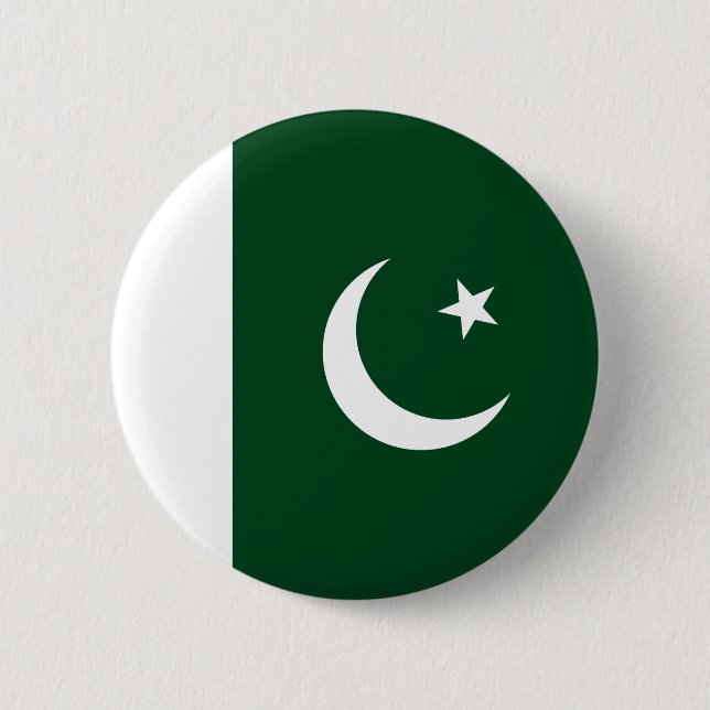 Badge Rond 5 Cm Drapeau du Pakistan (Devant)