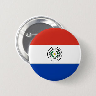 Badge Rond 5 Cm Drapeau du Paraguay