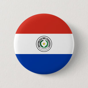 Badge Rond 5 Cm Drapeau du Paraguay