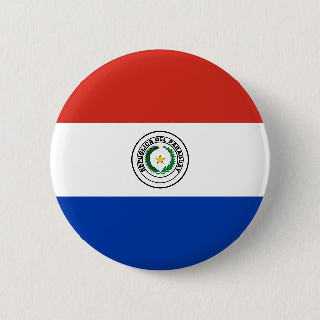 Badge Rond 5 Cm drapeau du Paraguay (Devant)
