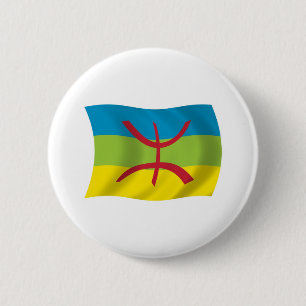 Badge Rond 5 Cm Drapeau du peuple berbère Bouton