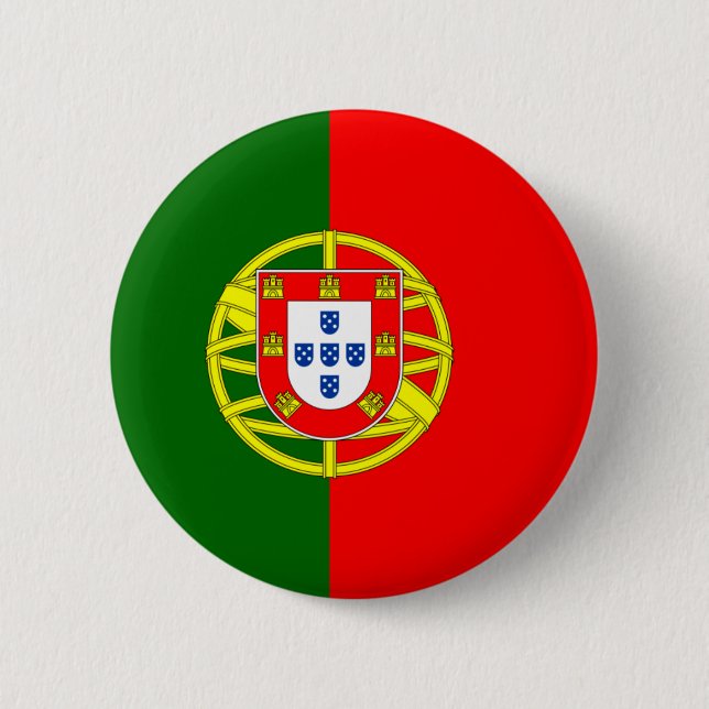 Badge Rond 5 Cm Drapeau du Portugal (Devant)