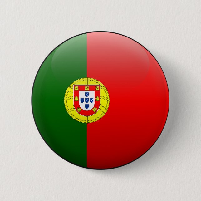 Badge Rond 5 Cm Drapeau du Portugal (Devant)
