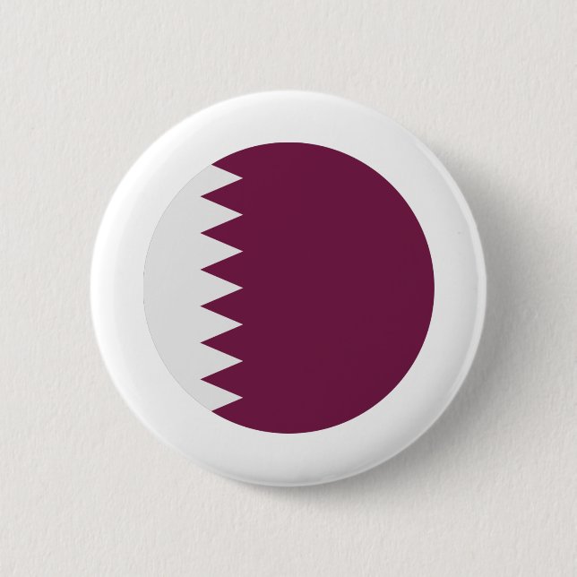 Badge Rond 5 Cm Drapeau du Qatar (Devant)