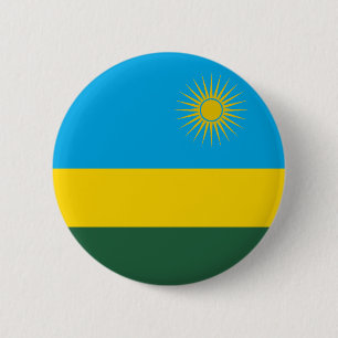 Badge Rond 5 Cm Drapeau du Rwanda