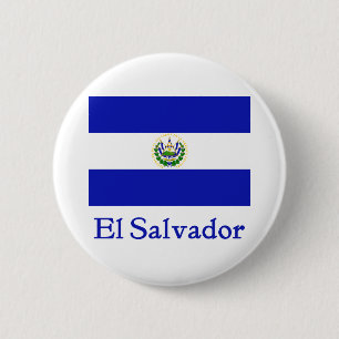 Badge Rond 5 Cm Drapeau du Salvador