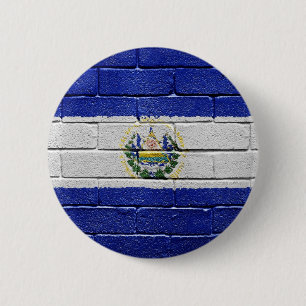 Badge Rond 5 Cm Drapeau du Salvador