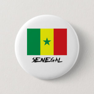 Badge Rond 5 Cm Drapeau du Sénégal