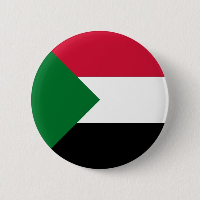 Badge Rond 5 Cm Drapeau du Soudan (Devant)