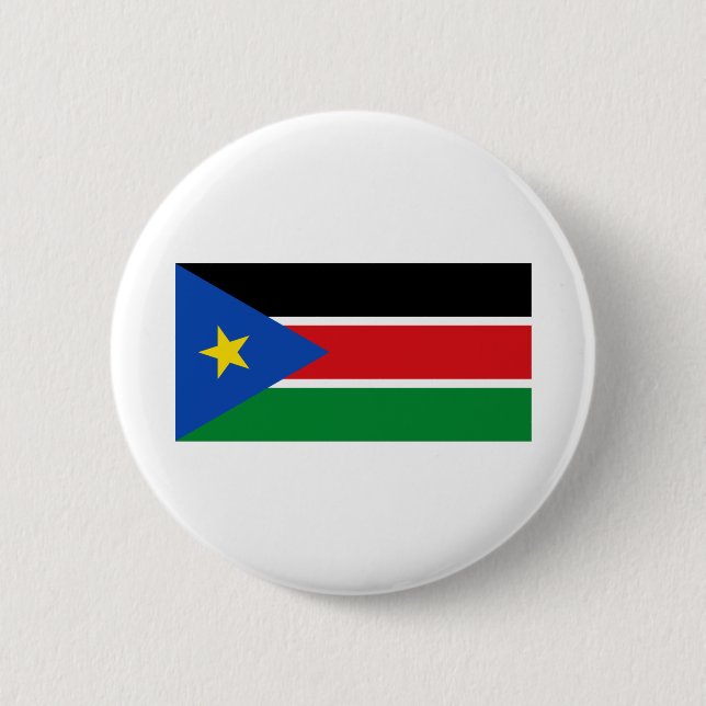 Badge Rond 5 Cm Drapeau du Soudan du Sud (Devant)