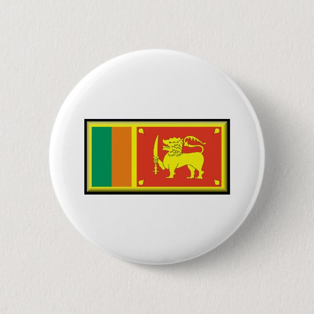 Badge Rond 5 Cm Drapeau du Sri Lanka (Devant)