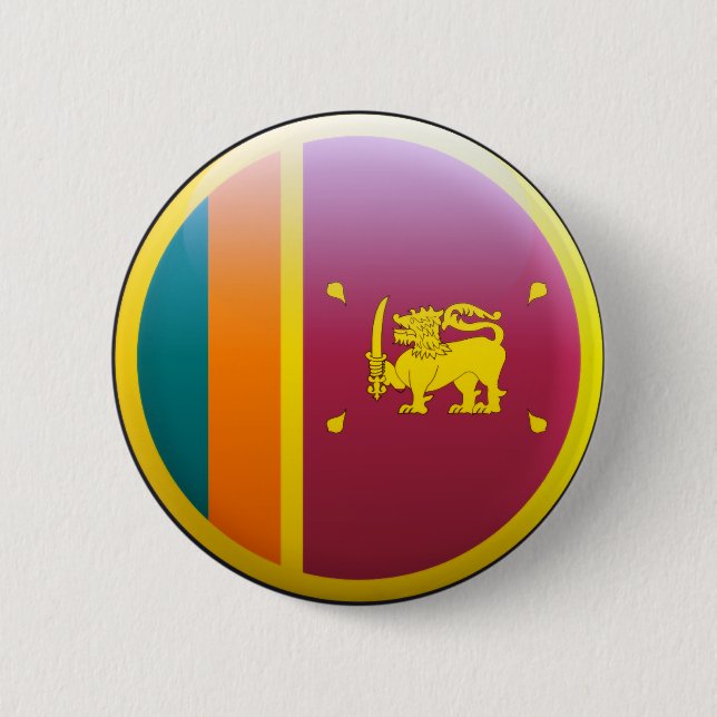 Badge Rond 5 Cm Drapeau du Sri Lanka (Devant)