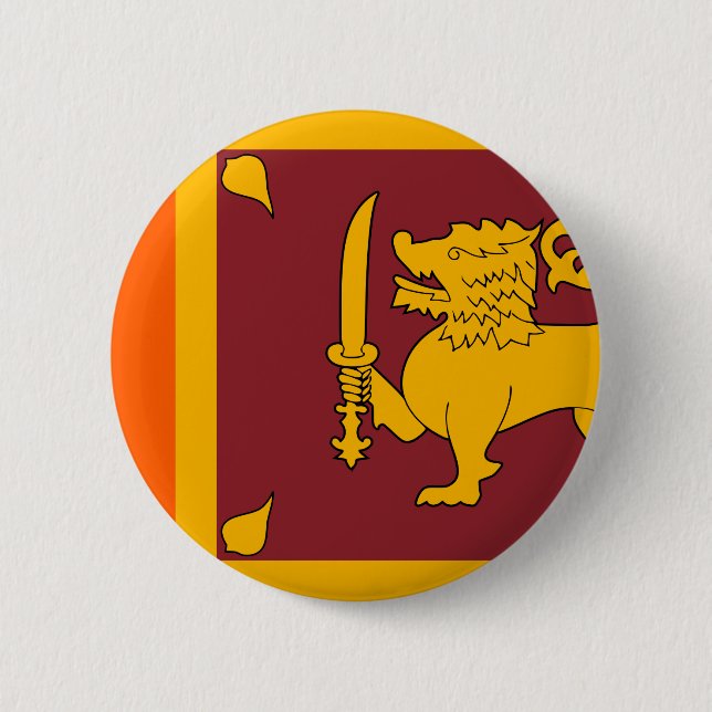 Badge Rond 5 Cm Drapeau du Sri Lanka (Devant)