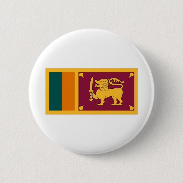 Badge Rond 5 Cm Drapeau du Sri Lanka (Devant)