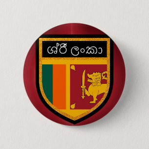 Badge Rond 5 Cm Drapeau du Sri Lanka