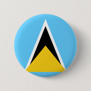 Badge Rond 5 Cm Drapeau du St Lucia