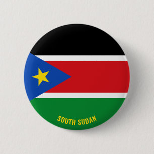 Badge Rond 5 Cm Drapeau du Sud-Soudan Charmant patriotique